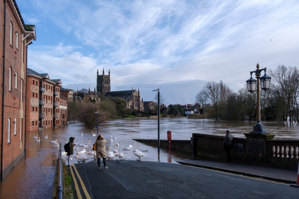 flooded Worcester