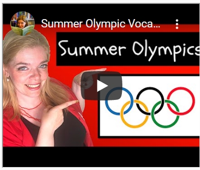 Summer Olympic Vocabulary: Olympic English! Learn Olympic Sports Words! 