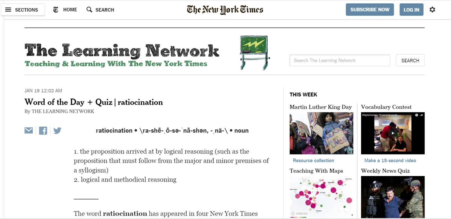 The Learning Network: Teaching & Learning With The New York Times