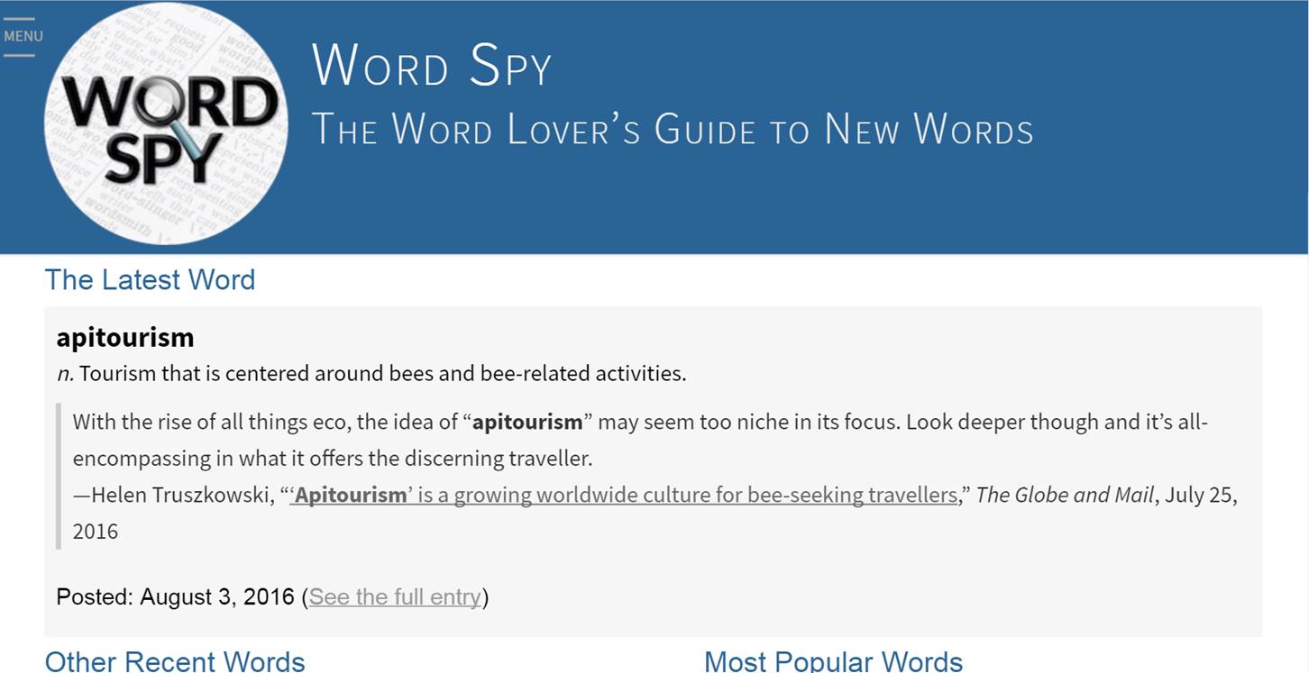 Word Spy: The Word Lover's Guide to New Words
